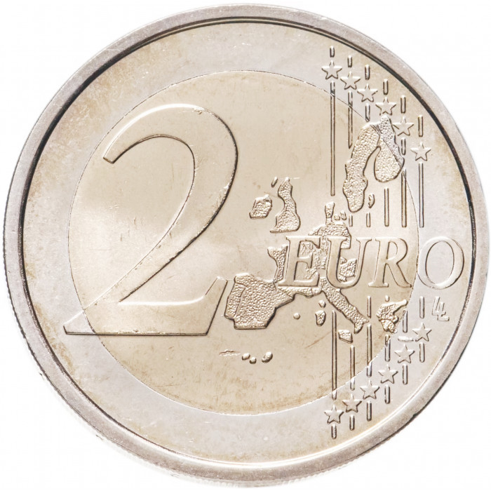 Люксембург 2 евро 2006 год UNC KM# 88 25 лет принцу Гийому