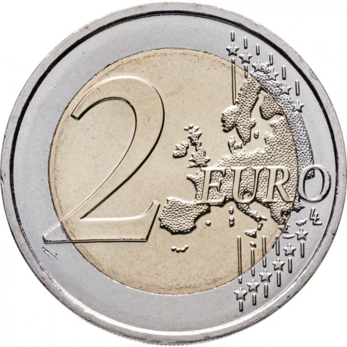 Люксембург 2 евро 2025 год 25 лет со дня вступления на престол Великого герцога Анри UNC UC# 122