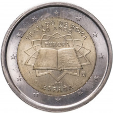 Испания 2 евро 2007 год UNC KM# 1130 50 лет подписания Римского договора