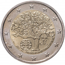 Португалия 2 евро 2007 год UNC KM# 772 Председательство Португалии в Евросоюзе