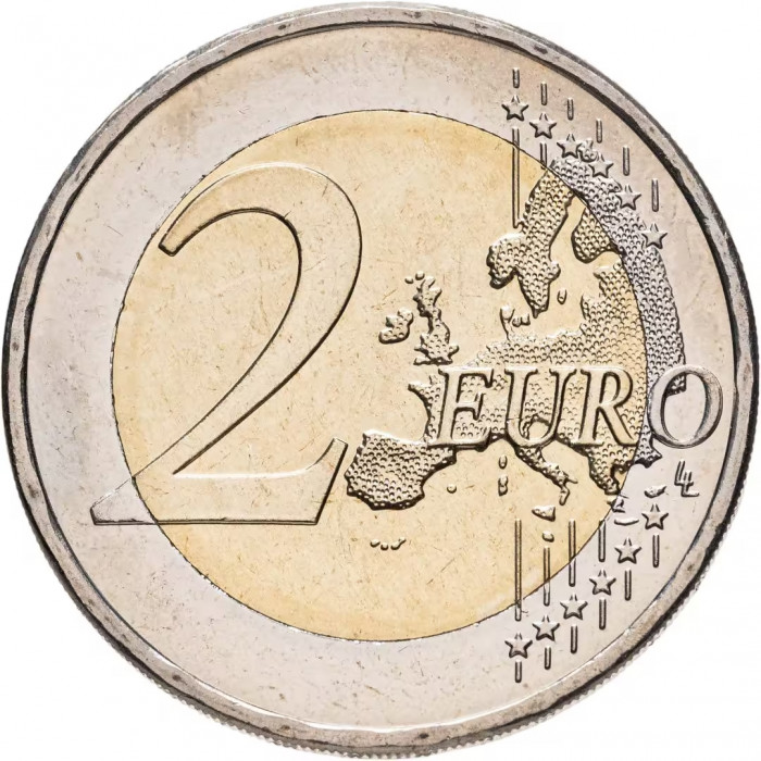 Германия 2 евро 2009 год UNC KM# 277 10 лет монетарной политики ЕС (EMU) и введения евро