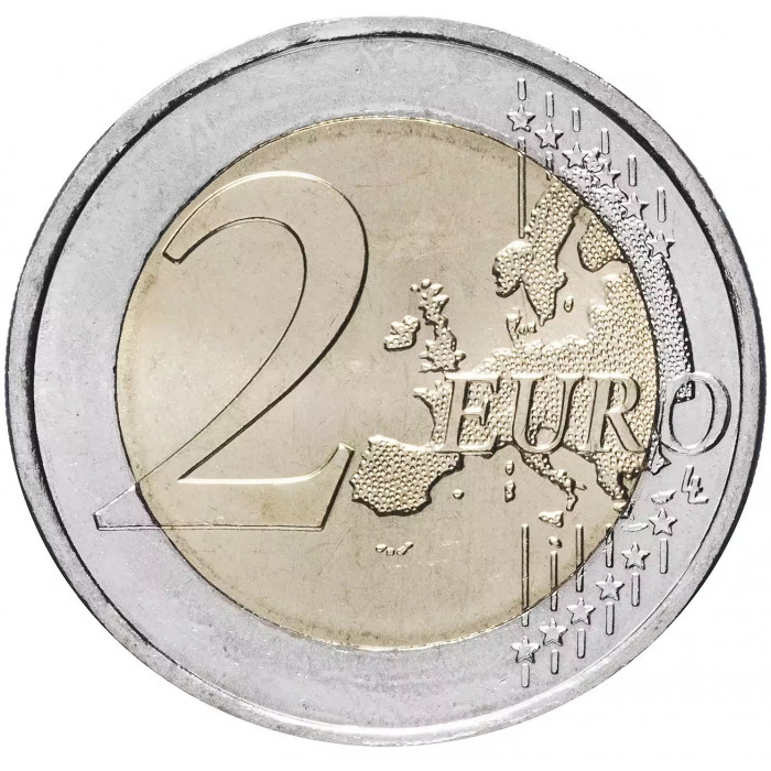 Португалия 2 евро 2009 год UNC KM# 786 Португалоязычные игры 2009
