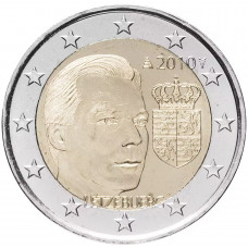 Люксембург 2 евро 2010 год UNC KM# 115 Герб Великого герцога Люксембурга