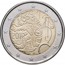 Финляндия 2 евро 2010 год UNC KM# 154 150 лет финской валюте