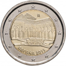 Испания 2 евро 2011 год UNC KM# 1184 ЮНЕСКО - Альгамбра, Хенералифе и Альбасин в городе Гранада