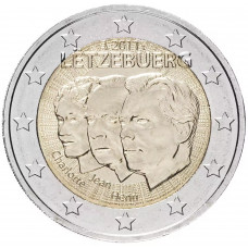 Люксембург 2 евро 2011 год UNC KM# 116 50 лет назначению Великого герцога Жана титулом "lieutenant-représentant"