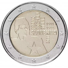 Словения 2 евро 2011 год UNC KM# 100 100 лет со дня рождения Франца Розмана - Стане
