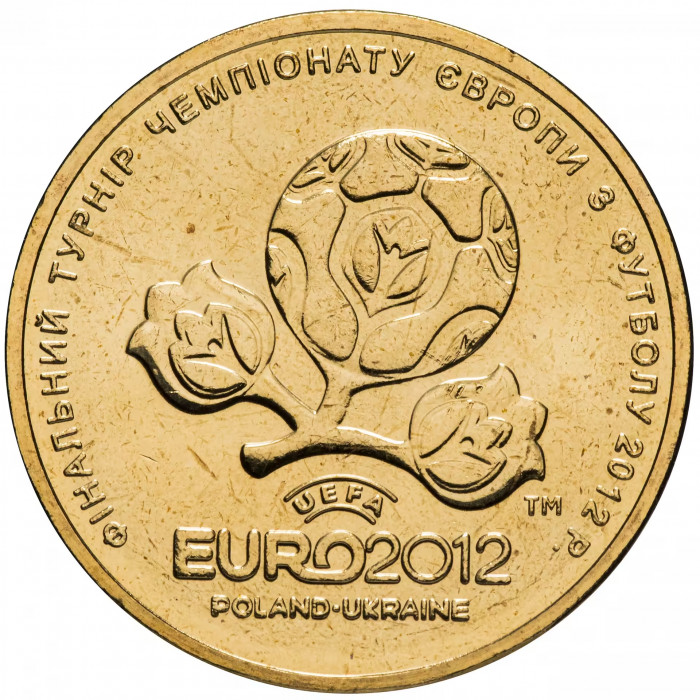 Украина 1 Гривна 2012 год Чемпионат Европы по футболу UNC KM# 668