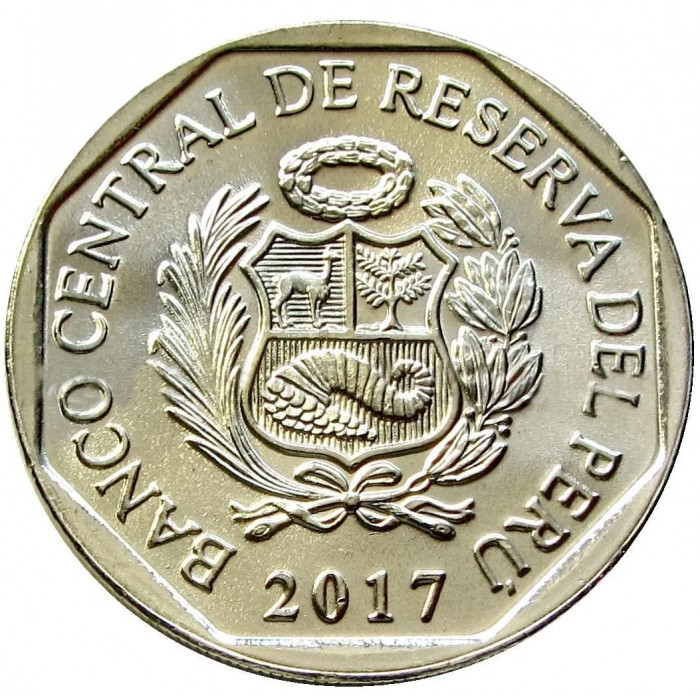 Перу 1 соль 2017 год Очковый медведь UNC KM# 403