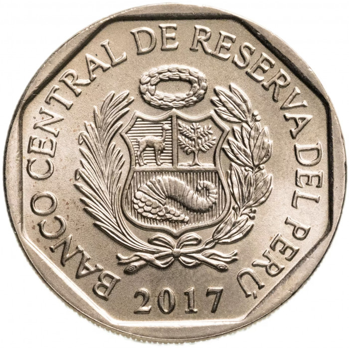 Перу 1 соль 2017 год Острорылый крокодил UNC KM# 404