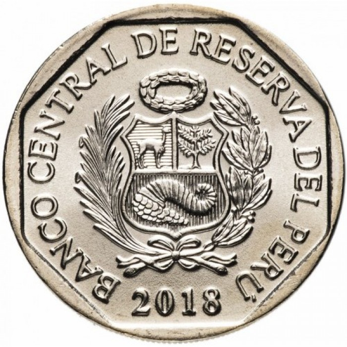 Перу 1 соль 2018 год Белокрылый гуан UNC UC# 107