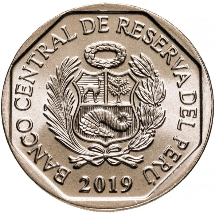 Перу 1 соль 2019 год Водная лягушка Титикака UNC UC# 112