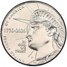 США 1/2 доллара 2026 P год 250 лет независимости UNC UC# 457