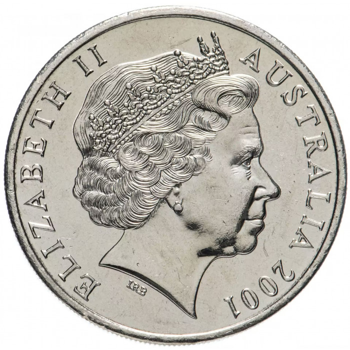 Австралия 20 центов 2001 год Жизнь сэра Дональда Брэдмана 1908-2001 UNC KM# 589