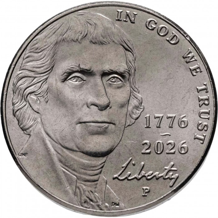 США 5 центов 2026 P год 250 лет независимости UNC UC# 456