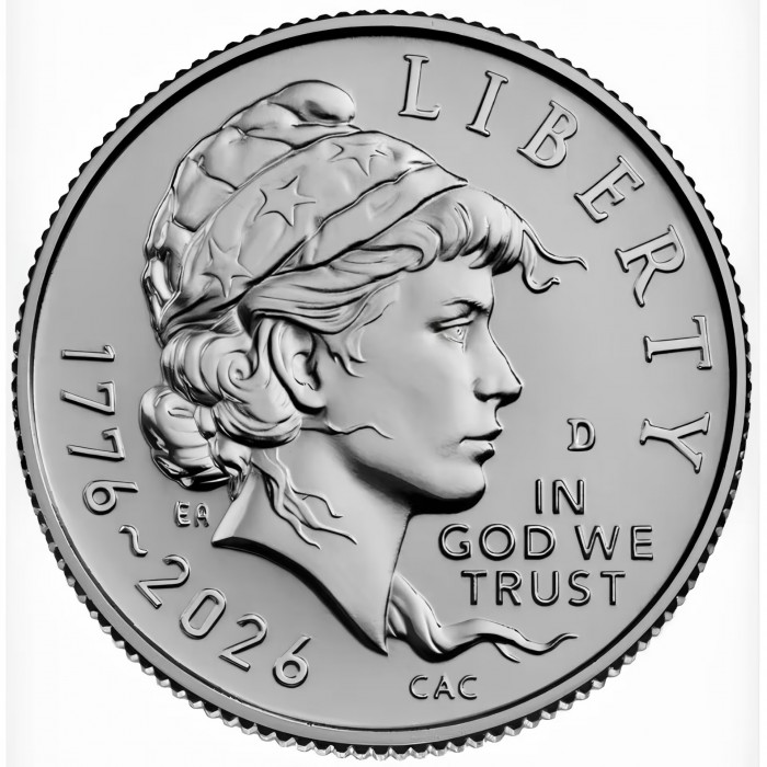 США 1 дайм 2026 D год 250 лет независимости UNC UC# 455
