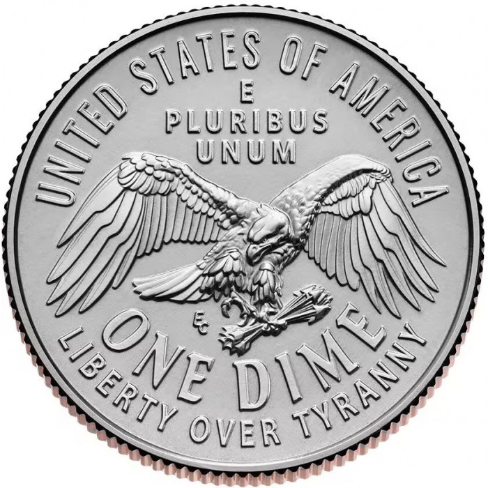 США 1 дайм 2026 P год 250 лет независимости UNC UC# 455