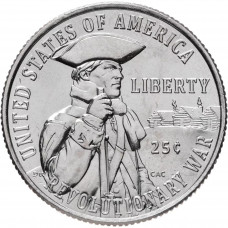 США 25 центов 2026 D год 250 лет независимости. Война за независимость UNC UC# 460