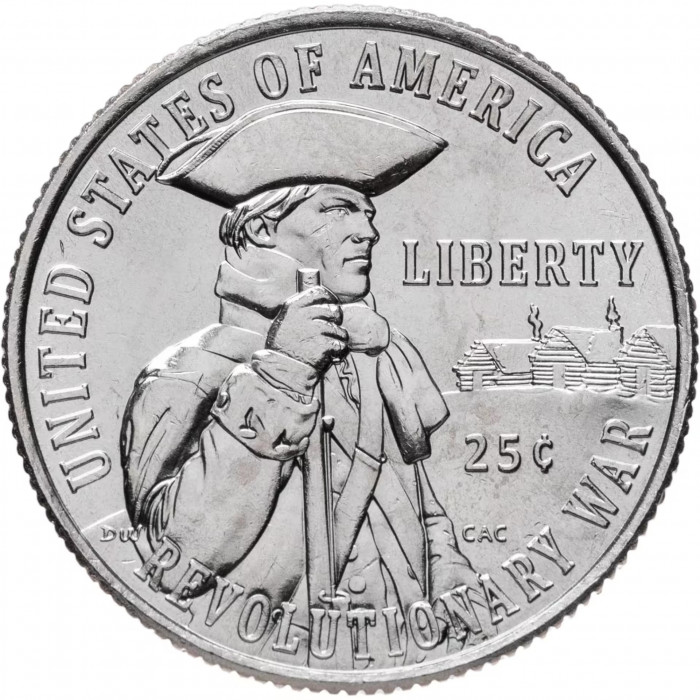 США 25 центов 2026 D год 250 лет независимости. Война за независимость UNC UC# 460