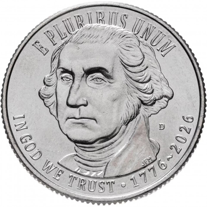 США 25 центов 2026 D год 250 лет независимости. Война за независимость UNC UC# 460