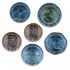   Центральная Африка (BEAC) 5 10 25 50 100 200 франков 2024 год UNC Набор 6 монет