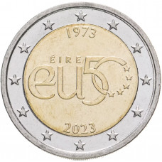 Ирландия 2 евро 2023 год 50 лет членству Ирландии в ЕС UNC UC# 103