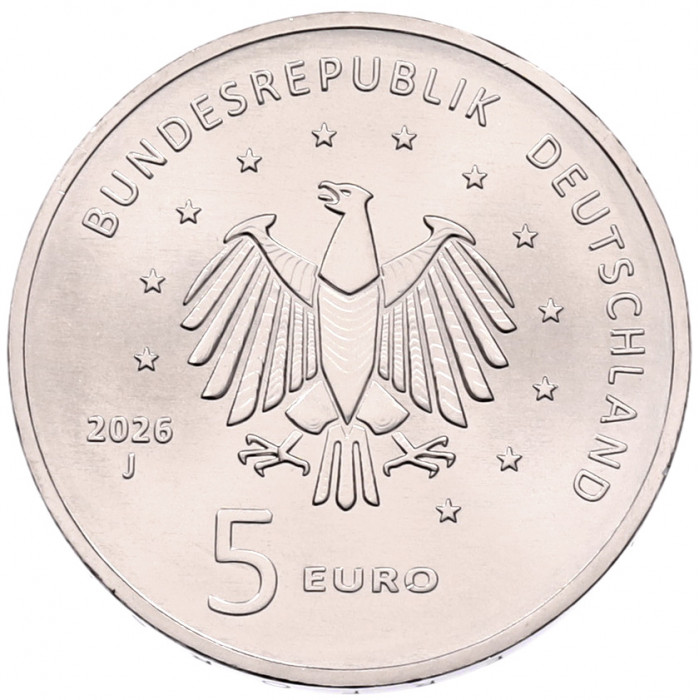 Германия 5 евро 2026 год Ариан-6 UNC UC# 384