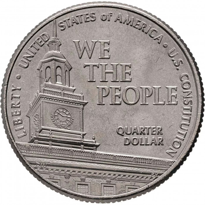 США 25 центов 2026 D год 250 лет независимости. Конституция UNC UC# 462