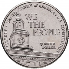 США 25 центов 2026 P год 250 лет независимости. Конституция UNC UC# 462