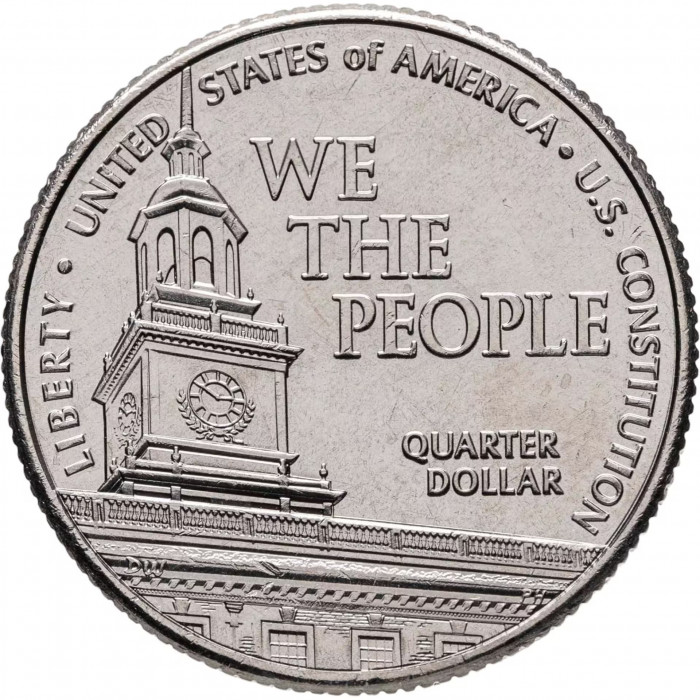 США 25 центов 2026 P год 250 лет независимости. Конституция UNC UC# 462