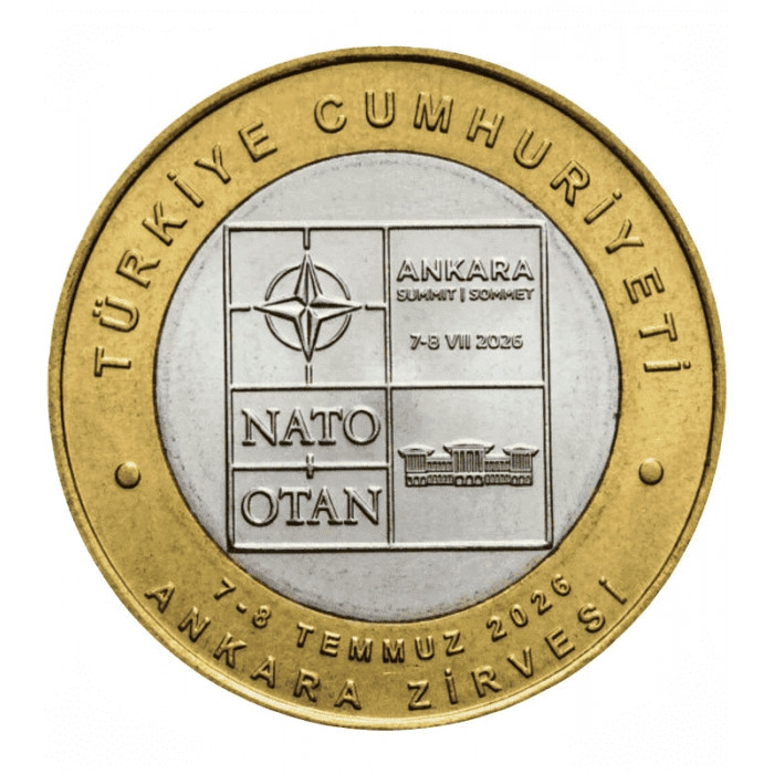 Турция 5 лир 2026 год Саммит НАТО UNC UC# 582