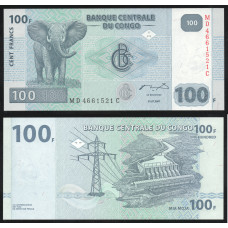 Конго 100 Франков 2007 год UNC P# 98a