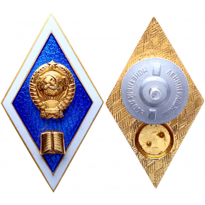 СССР Значок Знак Университет Институт Гуманитарный ВУЗ ЛМД Винтовой (#39)