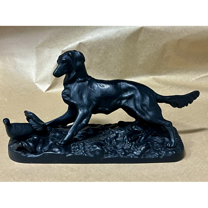 СССР Касли Чугун скульптура Собака Сеттер с куропаткой охота на куропатку 1960 год  