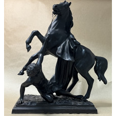 СССР Куса Чугун скульптура Упавший всадник 1959 год. клеймо Кусинский 