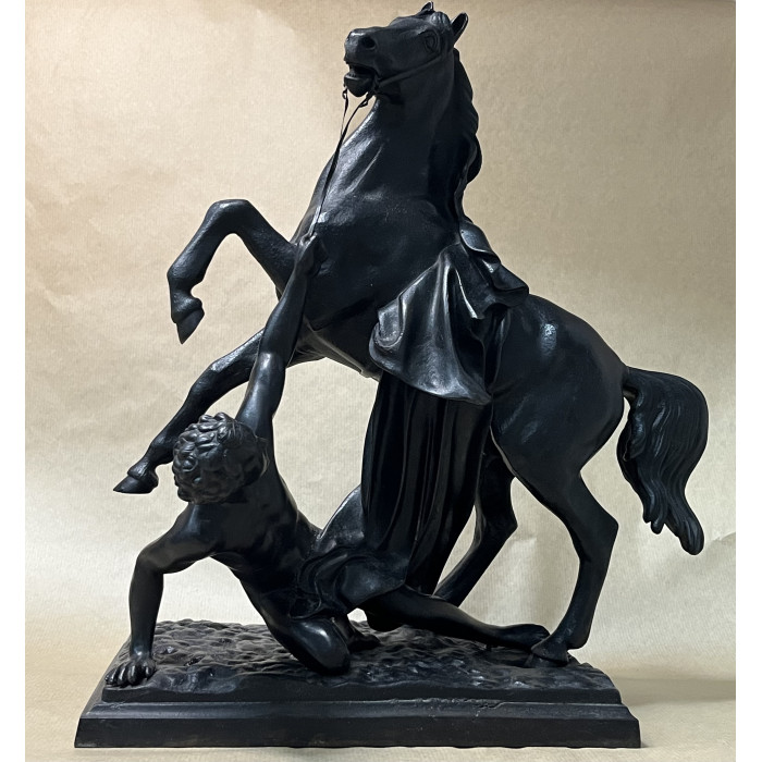 СССР Куса Чугун скульптура Упавший всадник 1959 год. клеймо Кусинский 