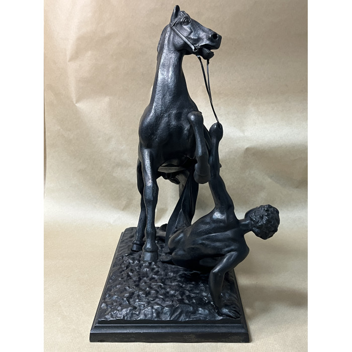 СССР Куса Чугун скульптура Упавший всадник 1959 год. клеймо Кусинский 