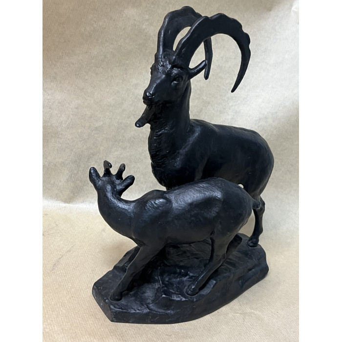 СССР Касли Чугун скульптура Горные козлы, 1974 год 