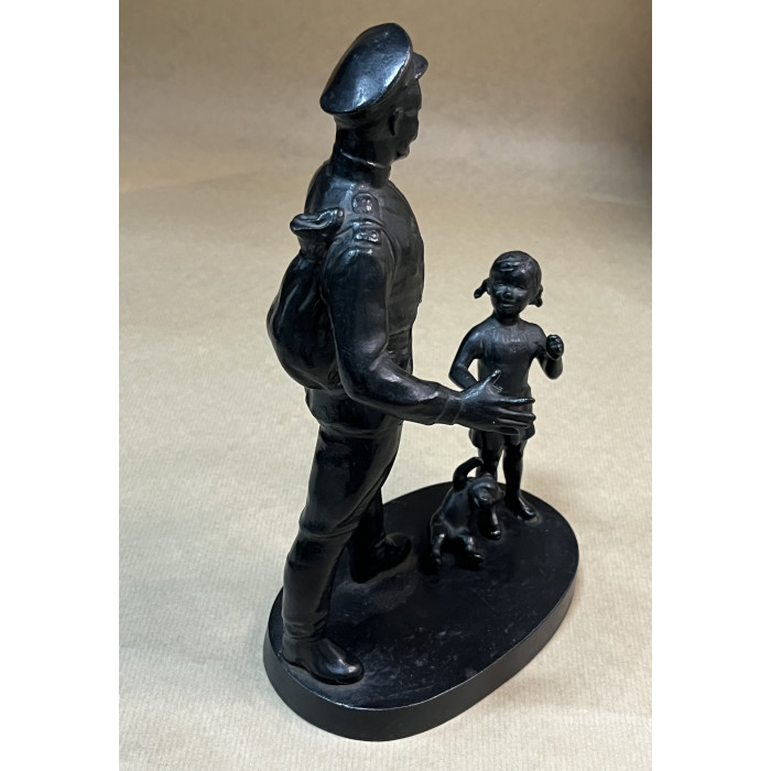 СССР Касли Чугун скульптура  Возвращение с войны 1989 год 