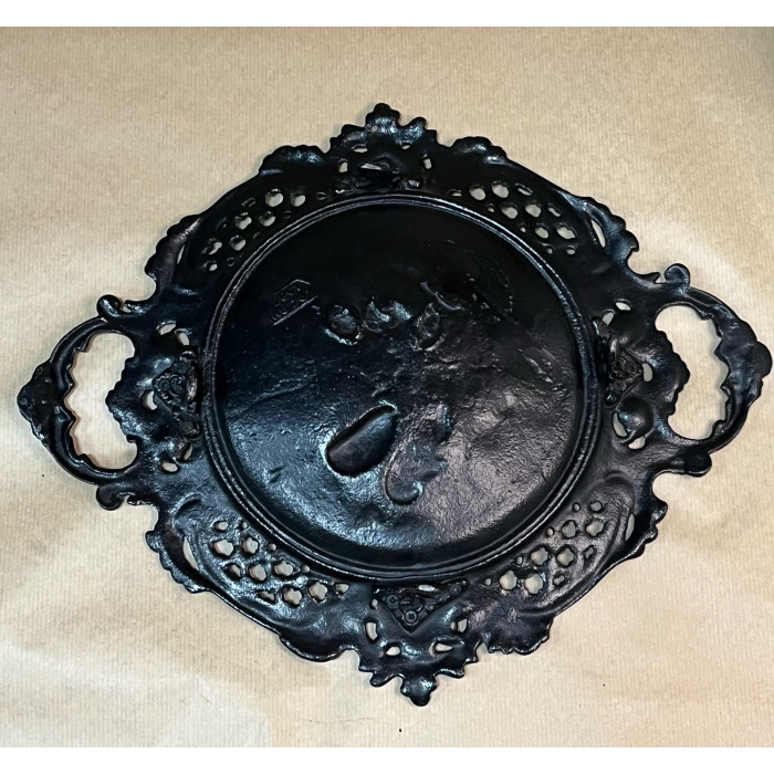 СССР Касли Чугун Сухарница "Музыкальные инструменты с птичками" 