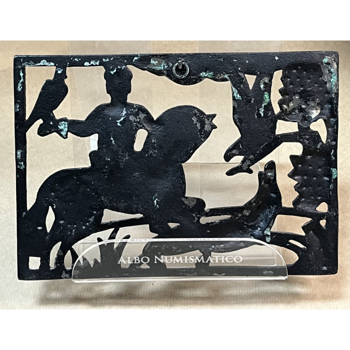 СССР Касли Чугунное рельефное настенное панно Соколиная охота