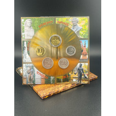 Россия набор из 4 монет 1, 2, 5 и 10 рублей 2024 ММД год + жетон 225 лет  со ДР А.С. Пушкина Тираж 1000 шт.