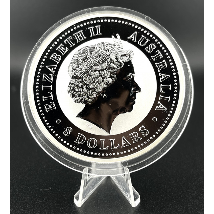 Австралия 8 Долларов 2006 год. "Китайский гороскоп - год собаки"; Ag - 5 Oz, Proof, Цветная