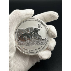 Австралия 8 Долларов 2008 P год. "Китайский гороскоп - год крысы"; Ag - 5 Oz