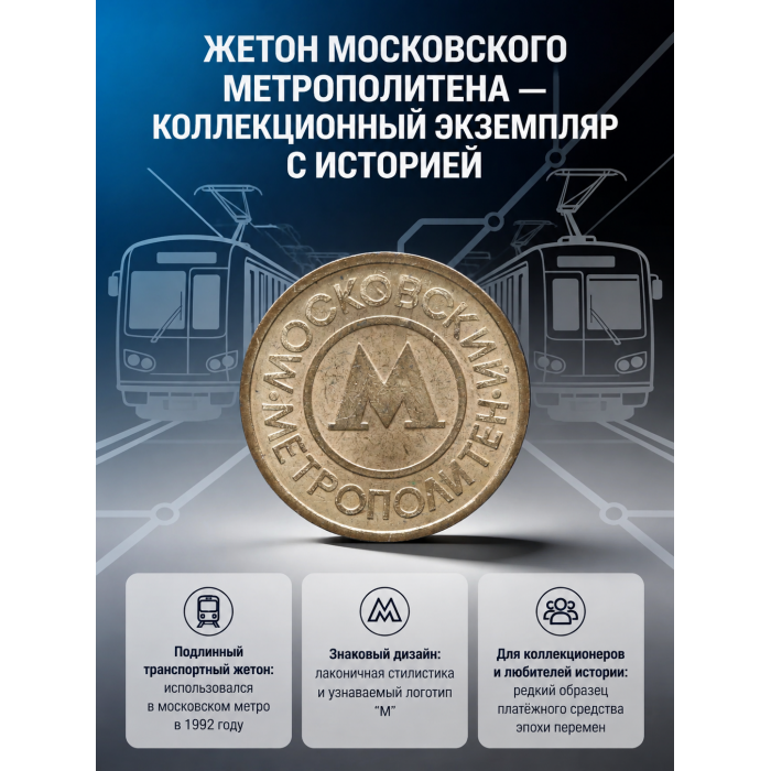 Россия жетон Московский метрополитен (BOX518) 