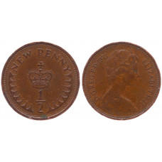 Великобритания 1/2 Пенни 1973 год KM# 914 Новый пенни Елизавета II