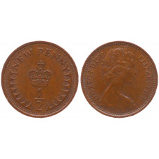 Великобритания 1/2 Пенни 1976 год KM# 914 Новый пенни Елизавета II