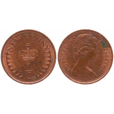 Великобритания 1/2 Пенни 1980 год KM# 914 Новый пенни Елизавета II