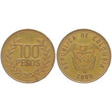 Колумбия 100 Песо 2008 год XF KM# 285.2