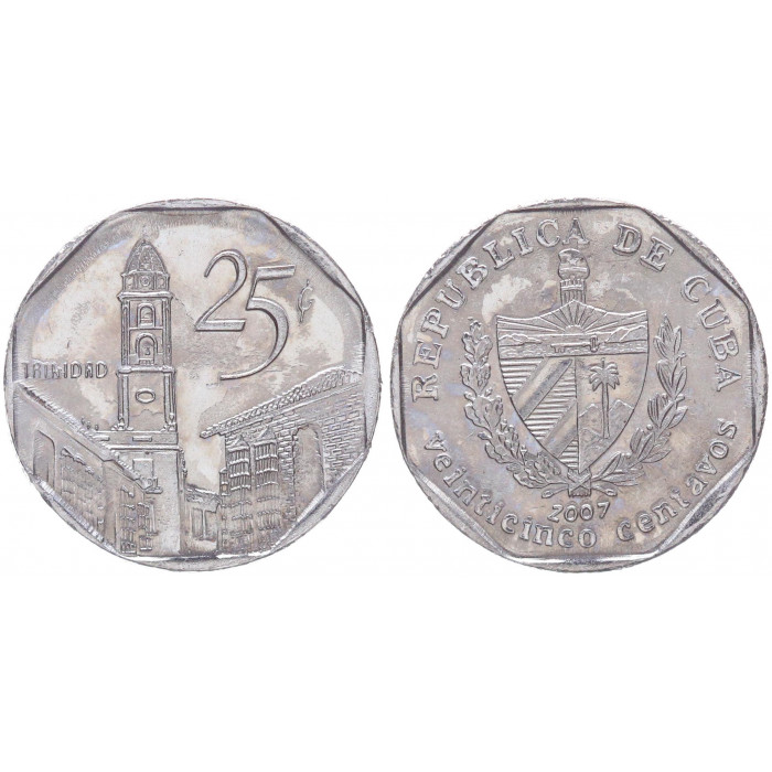 Куба 25 Сентаво 2007 год KM# 577.2 Тринидад
